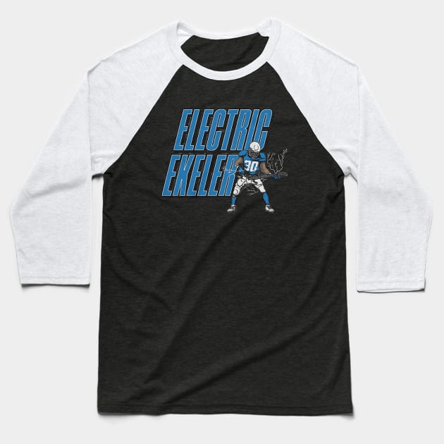 Austin Ekeler Electric Baseball T-Shirt by Chunta_Design